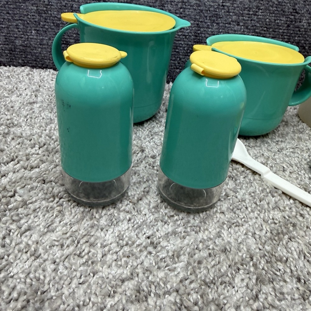 Vintage Tupperware huge lot salt pepper shaker cream sugar pitcher butter AS IS - Picture 2 of 16